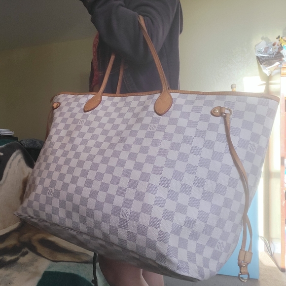 Close out Sale⚠️⚠️⚠️ SALE 💯 XL Louis Vuitton Neverfull GM AZUR - Picture 13 of 14